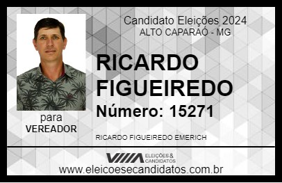 Candidato RICARDO FIGUEIREDO  2024 - ALTO CAPARAÓ - Eleições