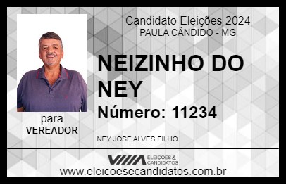 Candidato NEIZINHO DO NEY 2024 - PAULA CÂNDIDO - Eleições