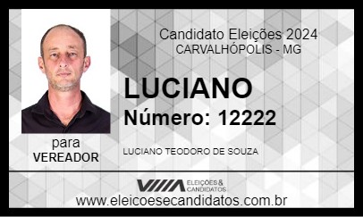 Candidato LUCIANO 2024 - CARVALHÓPOLIS - Eleições