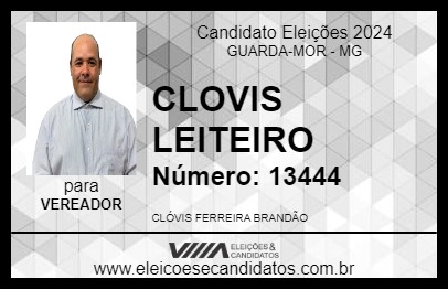 Candidato CLOVIS LEITEIRO 2024 - GUARDA-MOR - Eleições