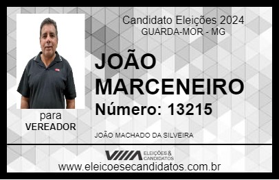 Candidato JOÃO MARCENEIRO 2024 - GUARDA-MOR - Eleições