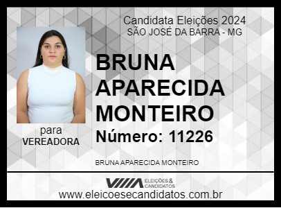 Candidato BRUNA DO MARCELO 2024 - SÃO JOSÉ DA BARRA - Eleições