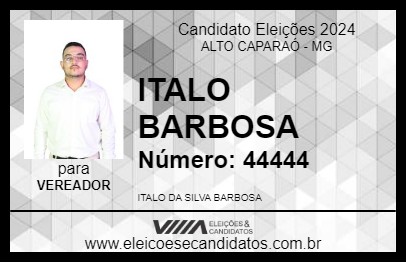 Candidato ITALO BARBOSA 2024 - ALTO CAPARAÓ - Eleições