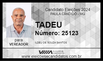 Candidato TADEU 2024 - PAULA CÂNDIDO - Eleições