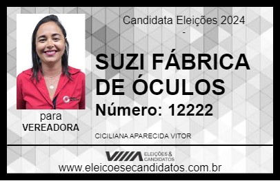 Candidato SUZI FÁBRICA DE ÓCULOS 2024 - VARGINHA - Eleições