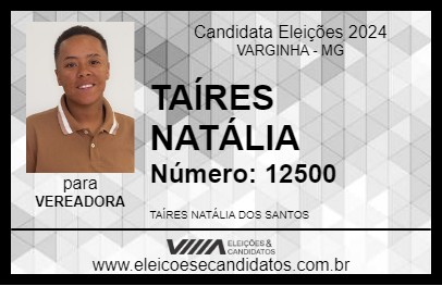 Candidato TAÍRES NATÁLIA 2024 - VARGINHA - Eleições