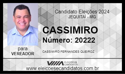 Candidato CASSIMIRO 2024 - JEQUITAÍ - Eleições