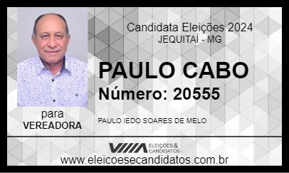 Candidato PAULO CABO 2024 - JEQUITAÍ - Eleições