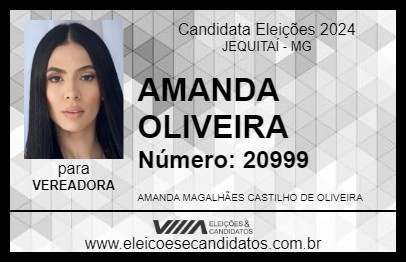 Candidato AMANDA OLIVEIRA 2024 - JEQUITAÍ - Eleições