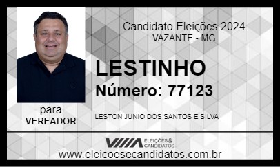 Candidato LESTINHO 2024 - VAZANTE - Eleições