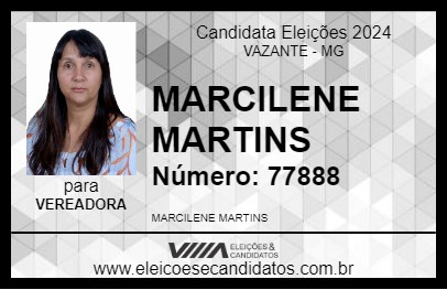 Candidato MARCILENE MARTINS 2024 - VAZANTE - Eleições