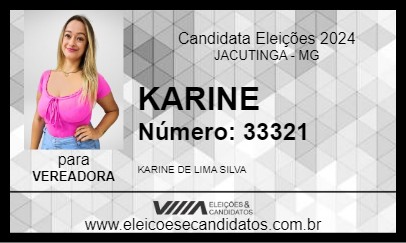 Candidato KARINE 2024 - JACUTINGA - Eleições