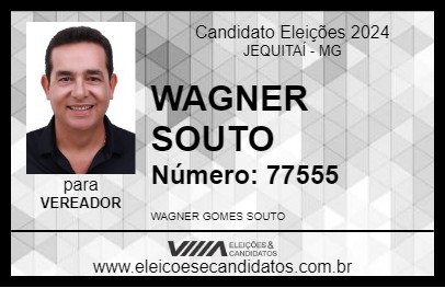 Candidato WAGNER SOUTO 2024 - JEQUITAÍ - Eleições