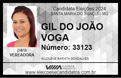 Candidato GIL DO JOÃO VOGA 2024 - SANTA MARIA DO SUAÇUÍ - Eleições