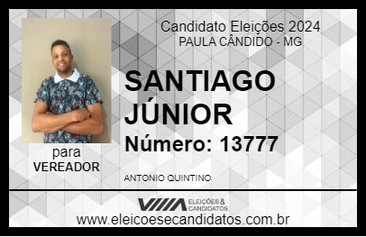 Candidato SANTIAGO JÚNIOR 2024 - PAULA CÂNDIDO - Eleições