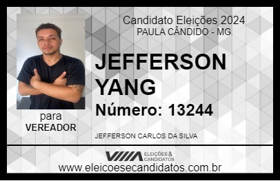 Candidato JEFFERSON YANG 2024 - PAULA CÂNDIDO - Eleições