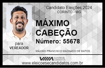 Candidato MÁXIMO CABEÇÃO 2024 - CORINTO - Eleições