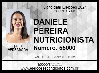 Candidato DANIELE PEREIRA NUTRICIONISTA 2024 - CORINTO - Eleições