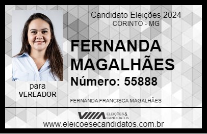 Candidato FERNANDA MAGALHÃES 2024 - CORINTO - Eleições