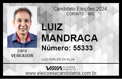 Candidato LUIZ MANDRACA 2024 - CORINTO - Eleições