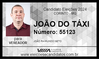 Candidato JOÃO DO TÁXI 2024 - CORINTO - Eleições