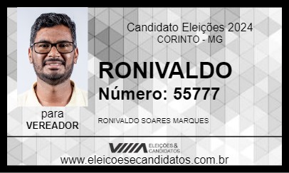 Candidato RONIVALDO 2024 - CORINTO - Eleições