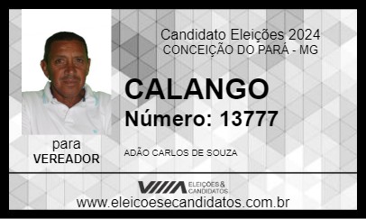 Candidato CALANGO 2024 - CONCEIÇÃO DO PARÁ - Eleições