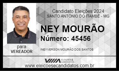 Candidato NEY MOURÃO 2024 - SANTO ANTÔNIO DO ITAMBÉ - Eleições