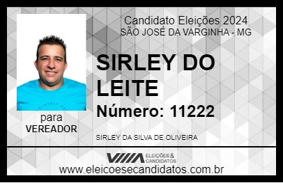 Candidato SIRLEY DO LEITE 2024 - SÃO JOSÉ DA VARGINHA - Eleições