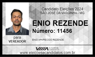 Candidato ENIO REZENDE 2024 - SÃO JOSÉ DA VARGINHA - Eleições