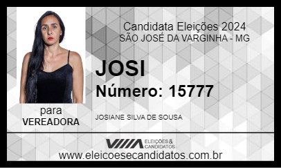 Candidato JOSI 2024 - SÃO JOSÉ DA VARGINHA - Eleições