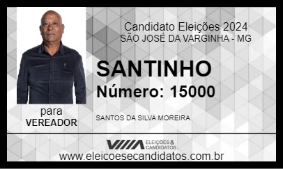 Candidato SANTINHO 2024 - SÃO JOSÉ DA VARGINHA - Eleições