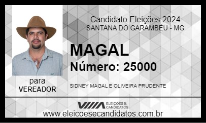 Candidato MAGAL 2024 - SANTANA DO GARAMBÉU - Eleições