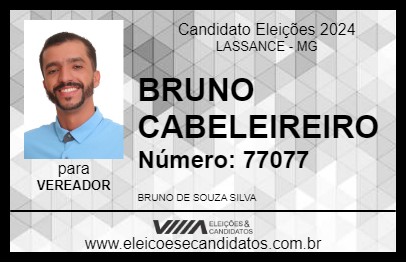 Candidato BRUNO CABELEIREIRO 2024 - LASSANCE - Eleições