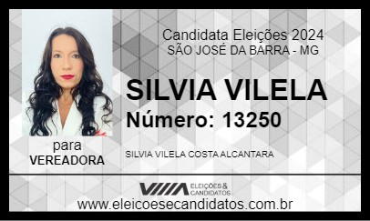 Candidato SILVIA VILELA 2024 - SÃO JOSÉ DA BARRA - Eleições