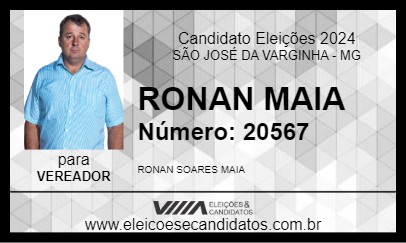 Candidato RONAN MAIA 2024 - SÃO JOSÉ DA VARGINHA - Eleições