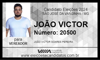 Candidato JOÃO VICTOR 2024 - SÃO JOSÉ DA VARGINHA - Eleições