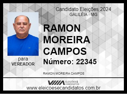 Candidato RAMON MOREIRA CAMPOS 2024 - GALILÉIA - Eleições