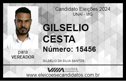 Candidato GILSELIO CESTA 2024 - UNAÍ - Eleições