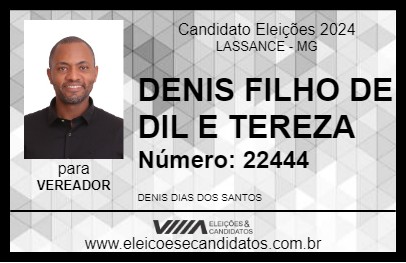 Candidato DENIS FILHO DE DIL E TEREZA 2024 - LASSANCE - Eleições