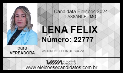 Candidato LENA FELIX 2024 - LASSANCE - Eleições