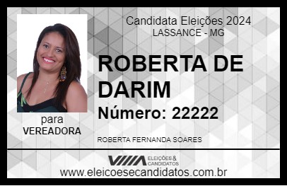 Candidato ROBERTA DE DARIM 2024 - LASSANCE - Eleições