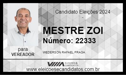 Candidato MESTRE ZOI 2024 - MATIPÓ - Eleições