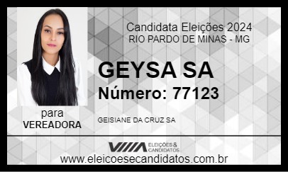 Candidato GEYSA SA 2024 - RIO PARDO DE MINAS - Eleições