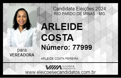 Candidato ARLEIDE COSTA 2024 - RIO PARDO DE MINAS - Eleições