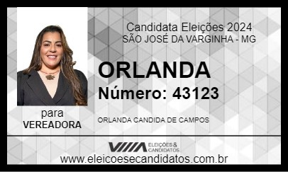 Candidato ORLANDA 2024 - SÃO JOSÉ DA VARGINHA - Eleições