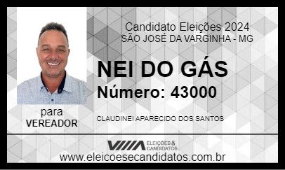 Candidato NEI DO GÁS 2024 - SÃO JOSÉ DA VARGINHA - Eleições