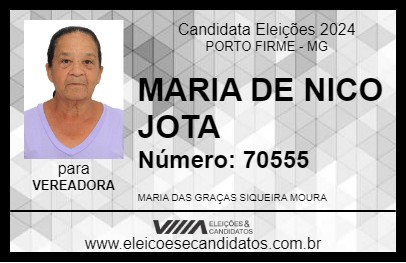 Candidato MARIA DAS GRAÇAS SIQUERA MOURA 2024 - PORTO FIRME - Eleições