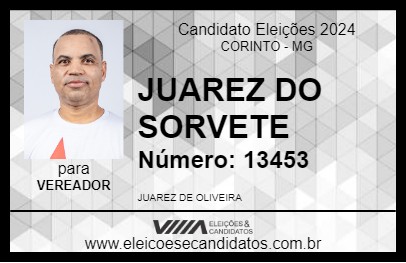 Candidato JUAREZ DO SORVETE 2024 - CORINTO - Eleições