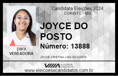 Candidato JOYCE DO POSTO 2024 - CORINTO - Eleições